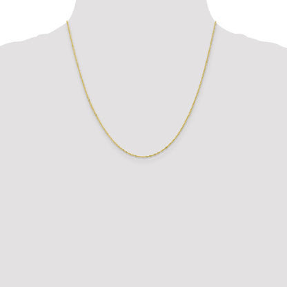 20 Inch 10K 1 mm Singapore Chain Necklace