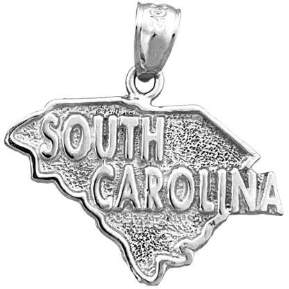 14K Gold South Carolina State Map Pendant