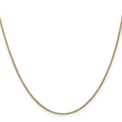22 Inch 10K Yellow Gold 1mm Box Chain Necklace
