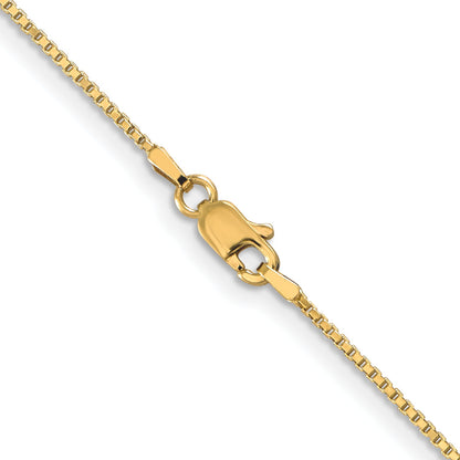 22 Inch 10K Yellow Gold 1mm Box Chain Necklace