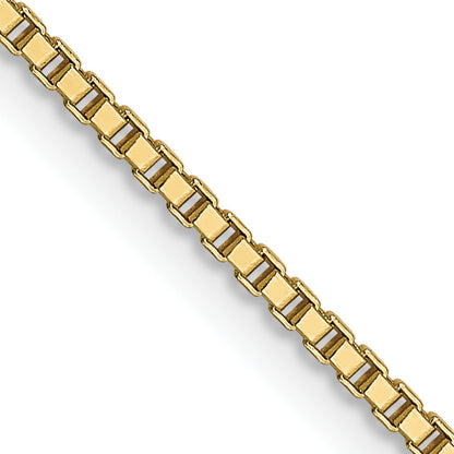 22 Inch 10K Yellow Gold 1mm Box Chain Necklace