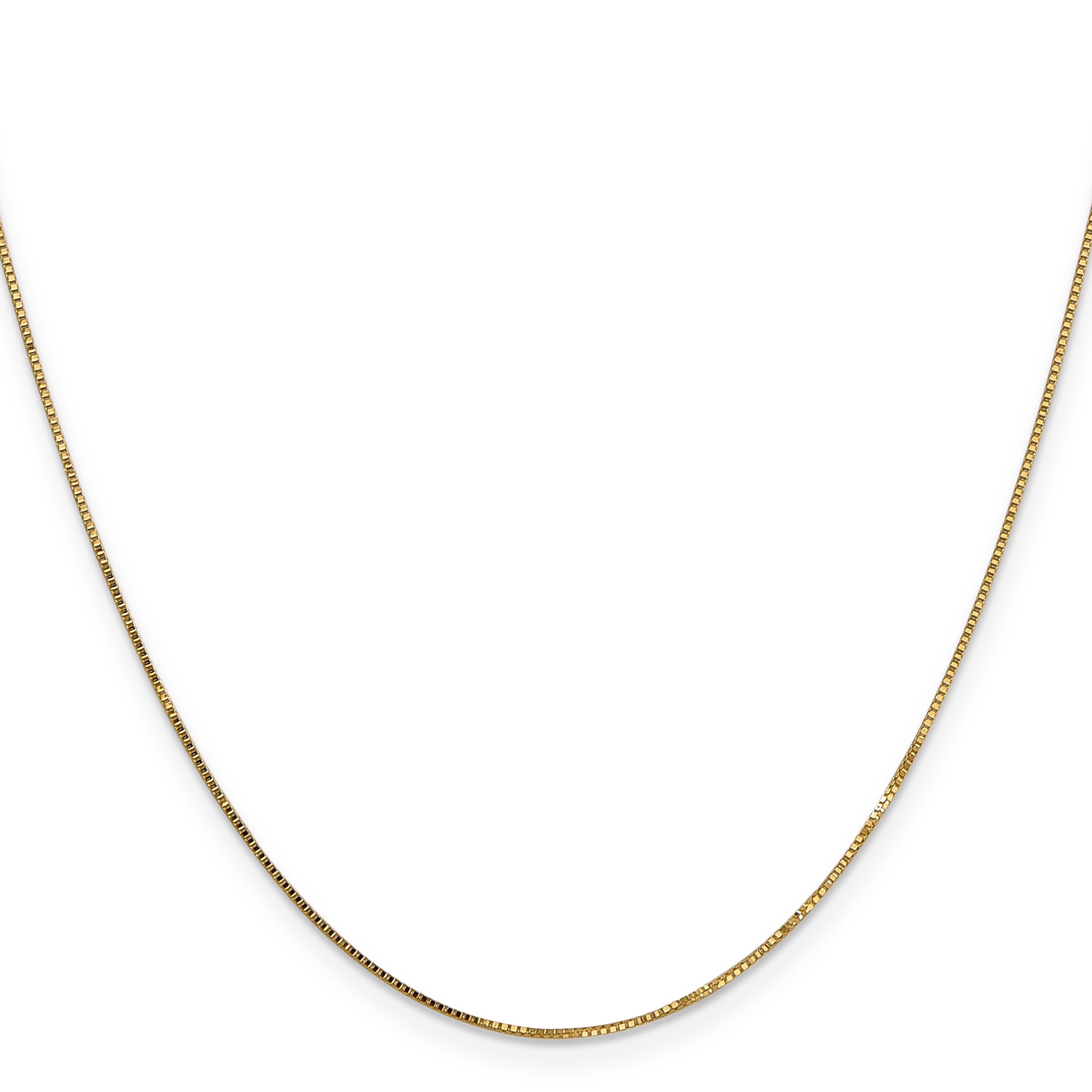 16 Inch 10K Yellow Gold .7mm Box Chain Necklace