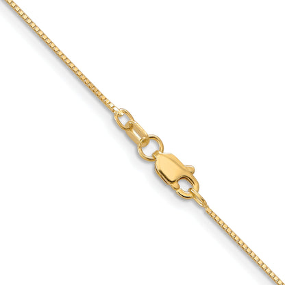 22 Inch 10K Yellow Gold .7mm Box Chain Necklace