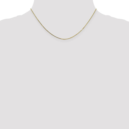 16 Inch 10K Yellow Gold .7mm Box Chain Necklace