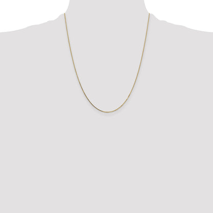 22 Inch 10K Yellow Gold .7mm Box Chain Necklace