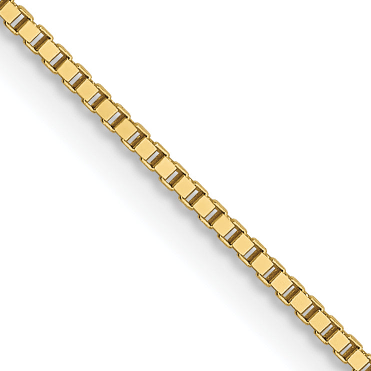 22 Inch 10K Yellow Gold .7mm Box Chain Necklace