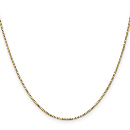 3 Inch 14K Yellow Gold 1mm Box Chain Necklace