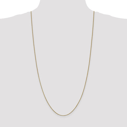 3 Inch 14K Yellow Gold 1mm Box Chain Necklace