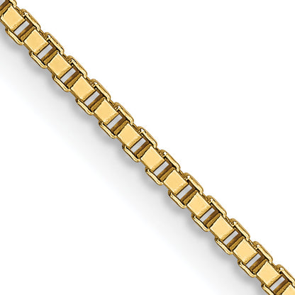 24 Inch 14K Yellow Gold 1mm Box Chain Necklace