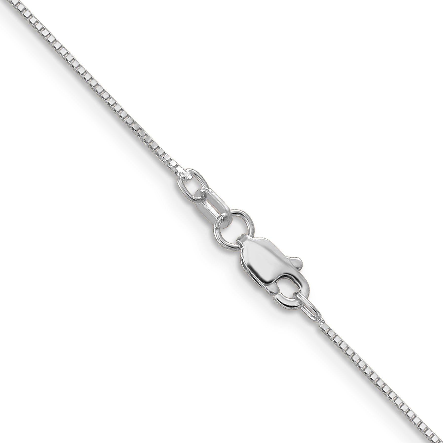22 Inch 10K White Gold .7mm Box Chain Necklace