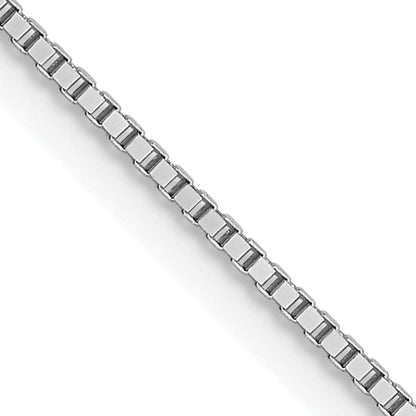22 Inch 10K White Gold .7mm Box Chain Necklace