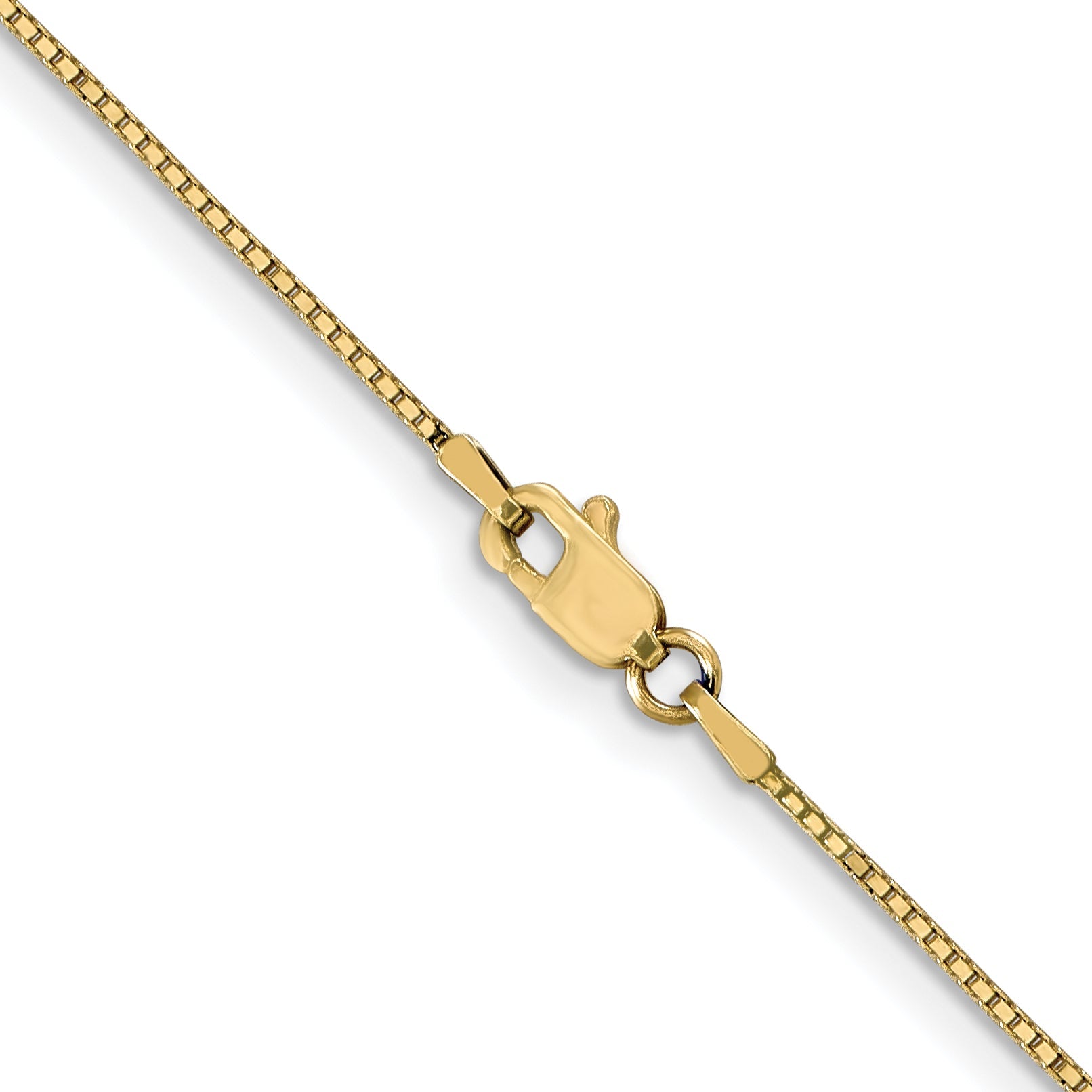 22 Inch 10K Yellow Gold .8mm Box Chain Necklace