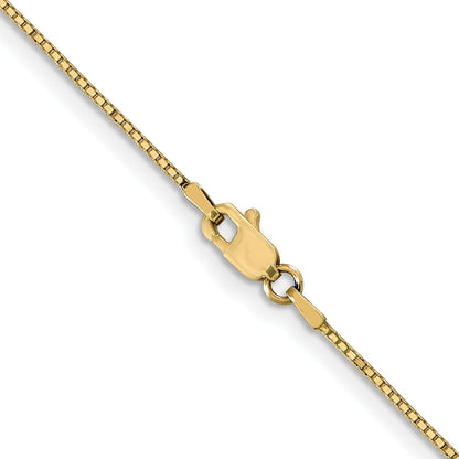 22 Inch 10K Yellow Gold .8mm Box Chain Necklace