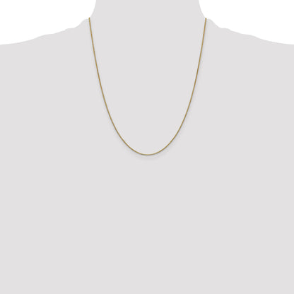 22 Inch 10K Yellow Gold .8mm Box Chain Necklace
