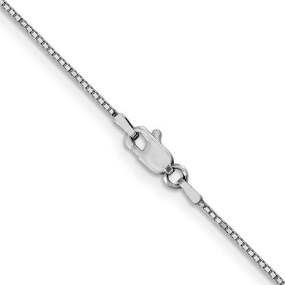 22 Inch 10K White Gold .8mm Box Chain Necklace
