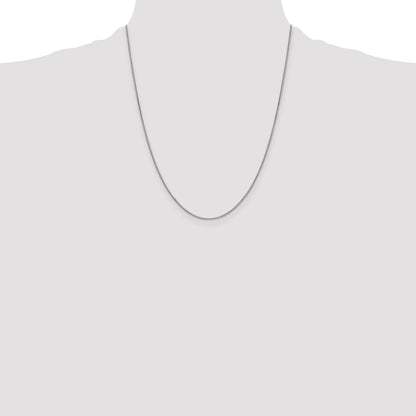 22 Inch 10K White Gold .8mm Box Chain Necklace