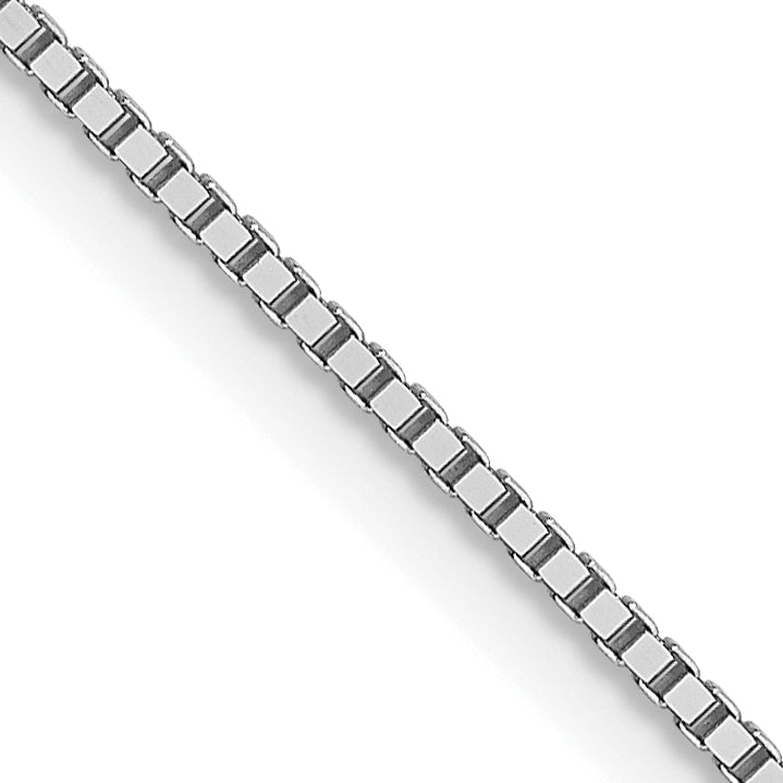 22 Inch 10K White Gold .8mm Box Chain Necklace