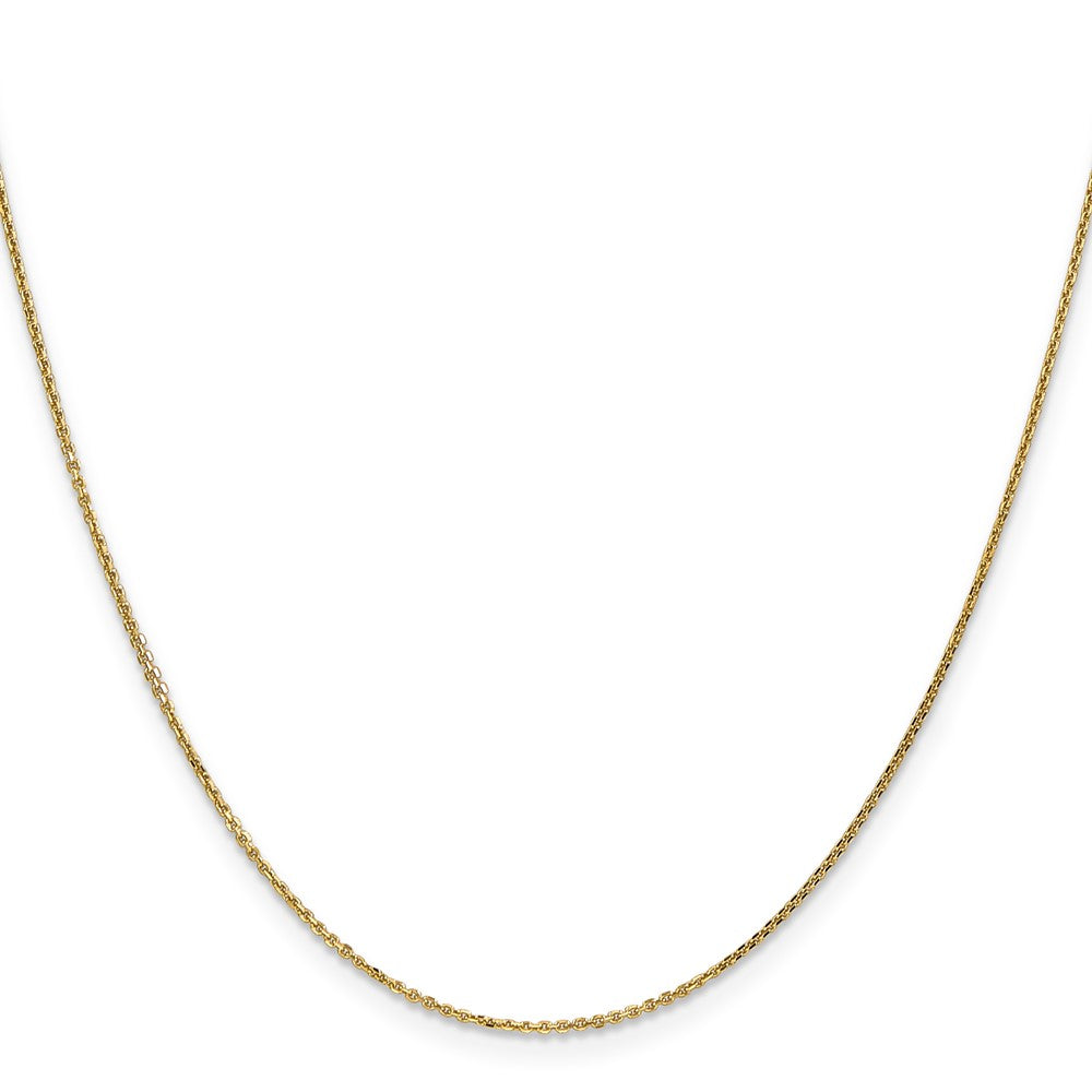 18 Inch 10K Yellow Gold .95mm D/C Cable Chain Necklace