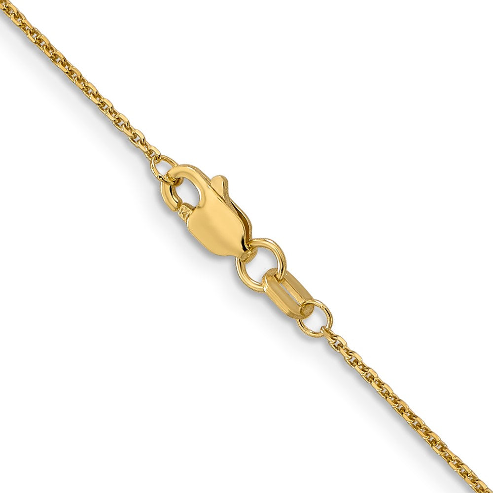 18 Inch 10K Yellow Gold .95mm D/C Cable Chain Necklace