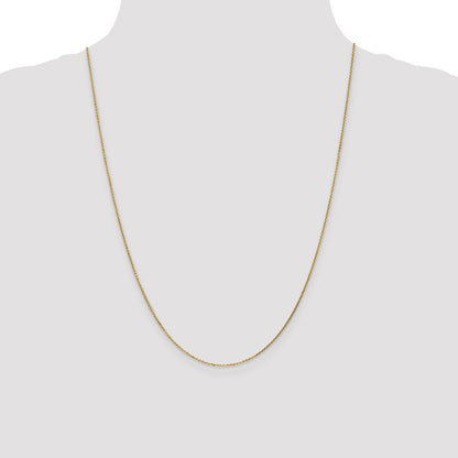 24 Inch 10K Yellow Gold .95mm D/C Cable Chain Necklace