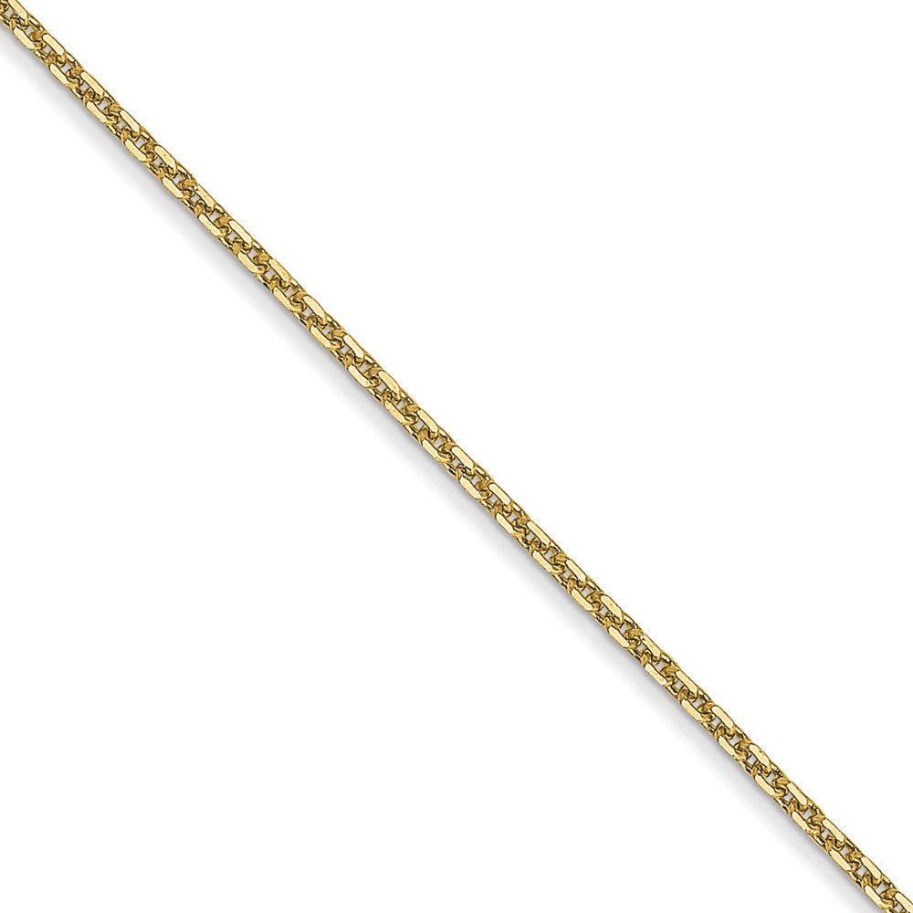 18 Inch 10K Yellow Gold .95mm D/C Cable Chain Necklace