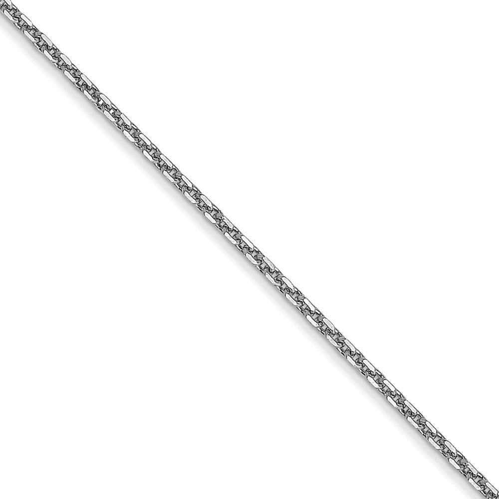 22 Inch 10K White Gold .95mm D/C Cable Chain Necklace