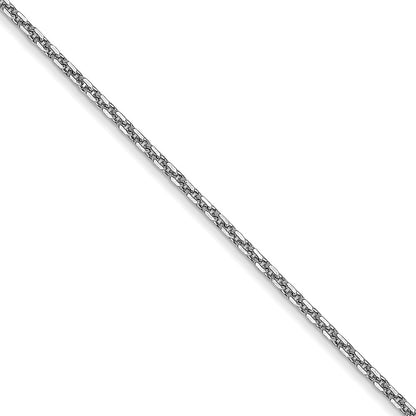22 Inch 10K White Gold .95mm D/C Cable Chain Necklace