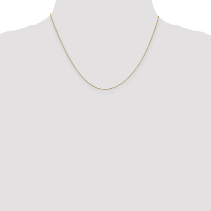 18 Inch 10K White Gold .5mm Baby Box Chain Necklace