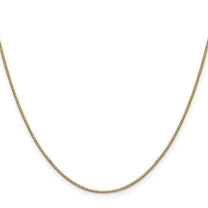 18 Inch 10K Yellow Gold .9mm Box Chain Necklace