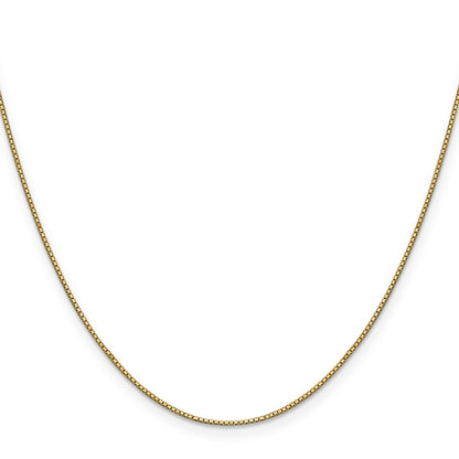 2 Inch 10K Yellow Gold .9mm Box Chain Necklace