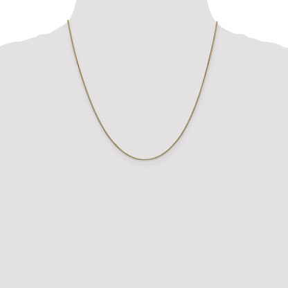 2 Inch 10K Yellow Gold .9mm Box Chain Necklace
