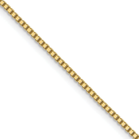 2 Inch 10K Yellow Gold .9mm Box Chain Necklace