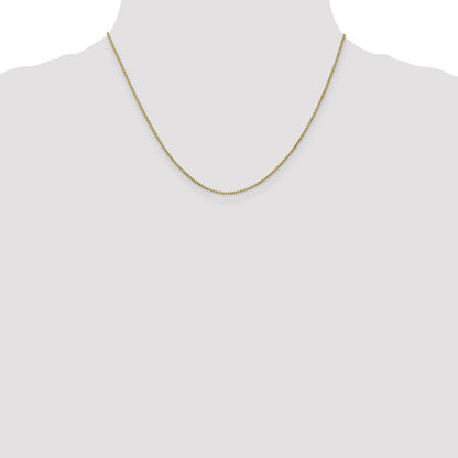 18 Inch 10K White Gold 1mm Box Chain Necklace