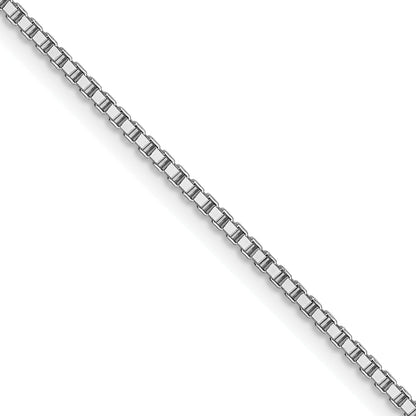 24 Inch 10K White Gold 1mm Box Chain Necklace