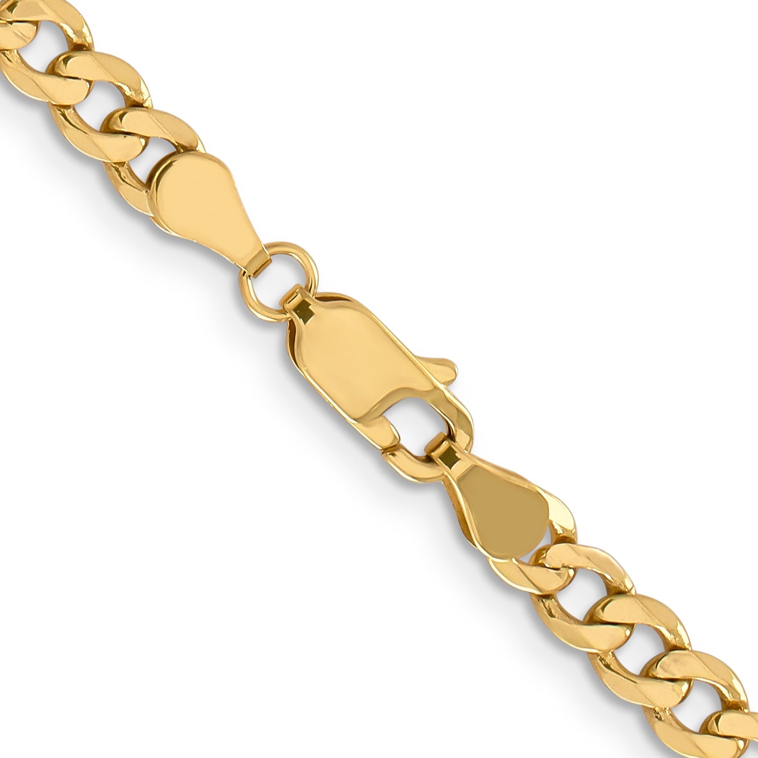24 Inch 10K Yellow Gold 4.75mm Flat Figaro Chain Necklace