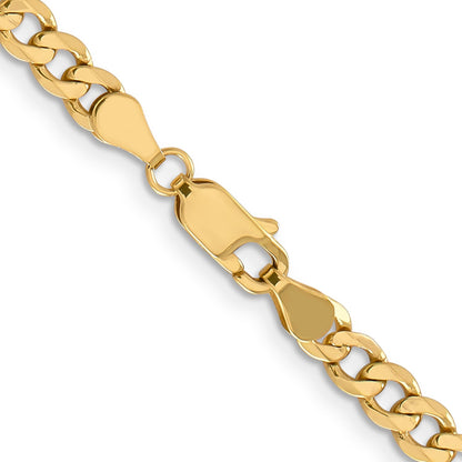 18 Inch 10K Yellow Gold 4.75mm Flat Figaro Chain Necklace