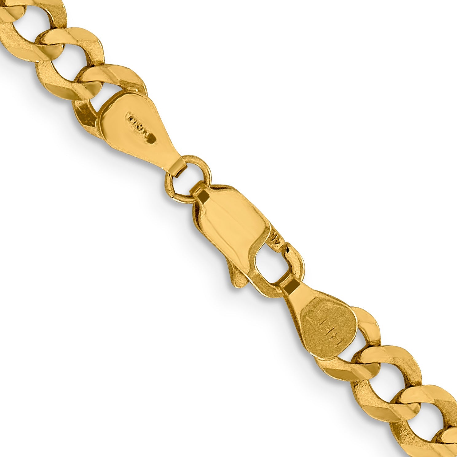 26 Inch 10K Yellow Gold 5.9mm Lightweight Flat Cuban Chain Necklace