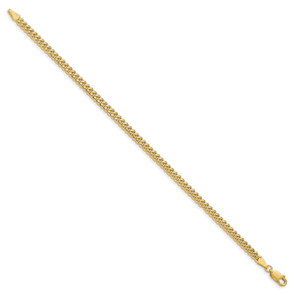 8 Inch 10K Yellow Gold 3.5mm Solid Miami Cuban Chain Bracelet