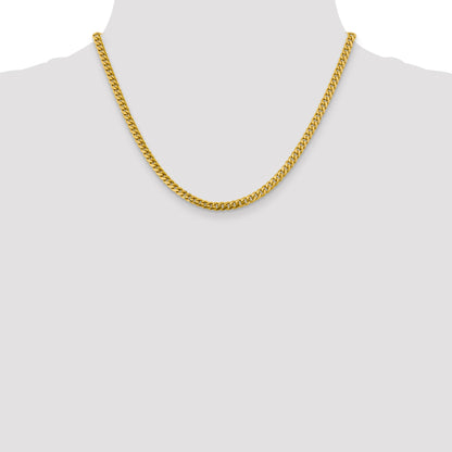 18 Inch 10K Yellow Gold 4.25mm Solid Miami Cuban Chain Necklace