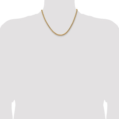 18 Inch 10K Yellow Gold 4.3mm Solid Miami Cuban Chain Necklace