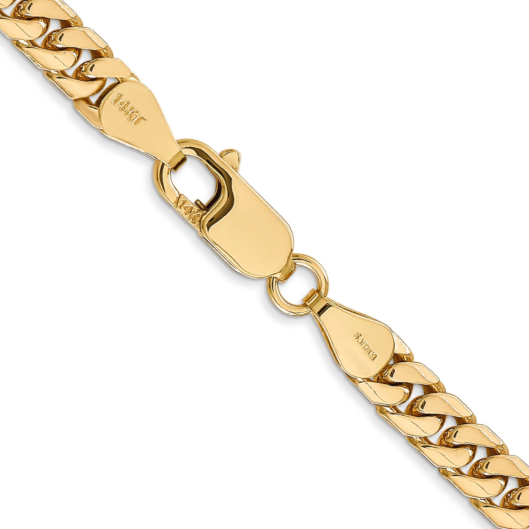 26 Inch 10K Yellow Gold 5mm Solid Miami Cuban Chain Necklace