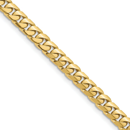 2 Inch 10K Yellow Gold 5mm Solid Miami Cuban Chain Necklace