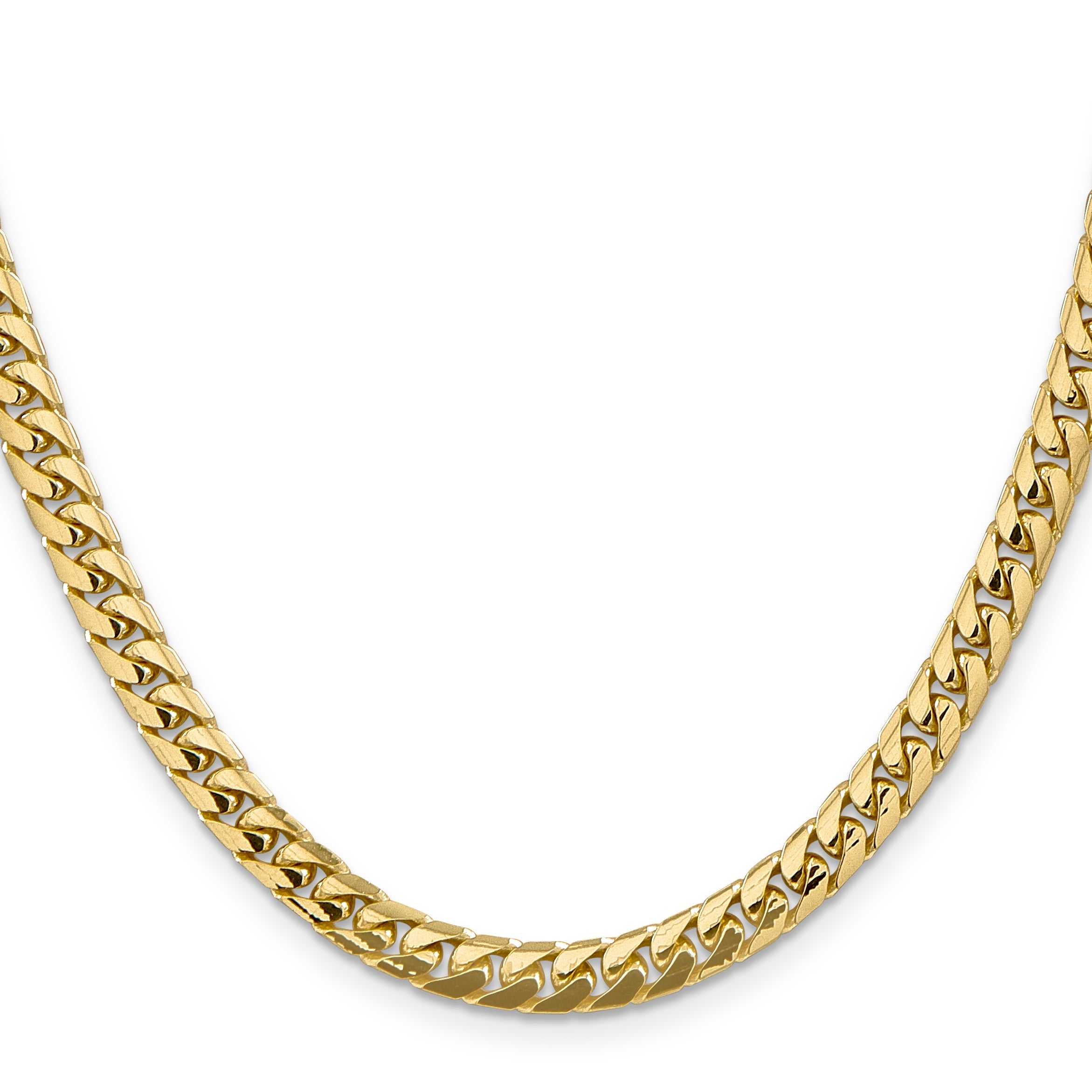 24 Inch 10K Yellow Gold 5.5mm Solid Miami Cuban Chain Necklace