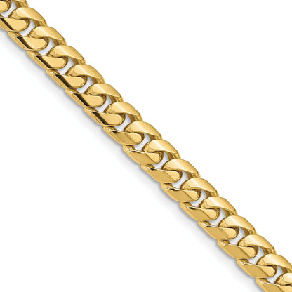 2 Inch 10K Yellow Gold 5.5mm Solid Miami Cuban Chain Necklace