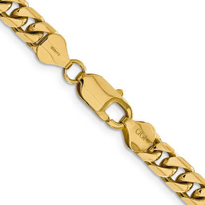 26 Inch 10K Yellow Gold 6.25mm Solid Miami Cuban Chain Necklace