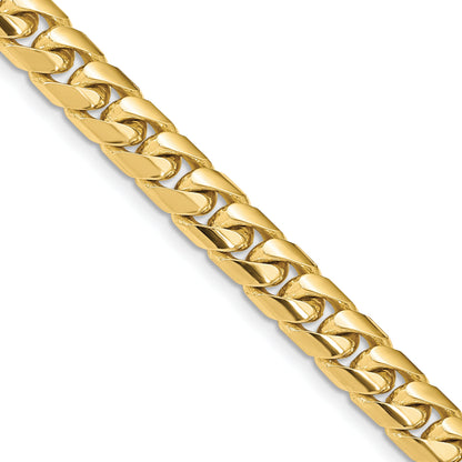 26 Inch 10K Yellow Gold 6.75mm Solid Miami Cuban Chain Necklace