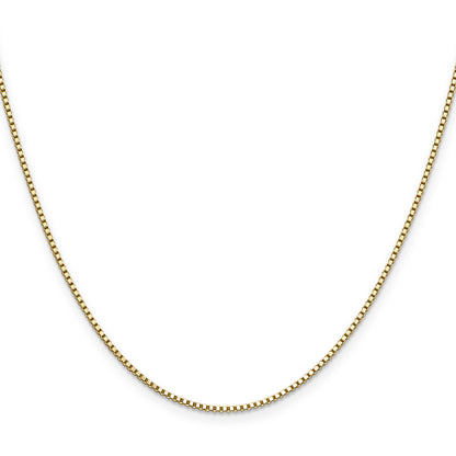 18 Inch 10K Yellow Gold 1.1mm Box Chain Necklace