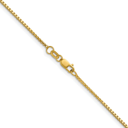 2 Inch 10K Yellow Gold 1.1mm Box Chain Necklace