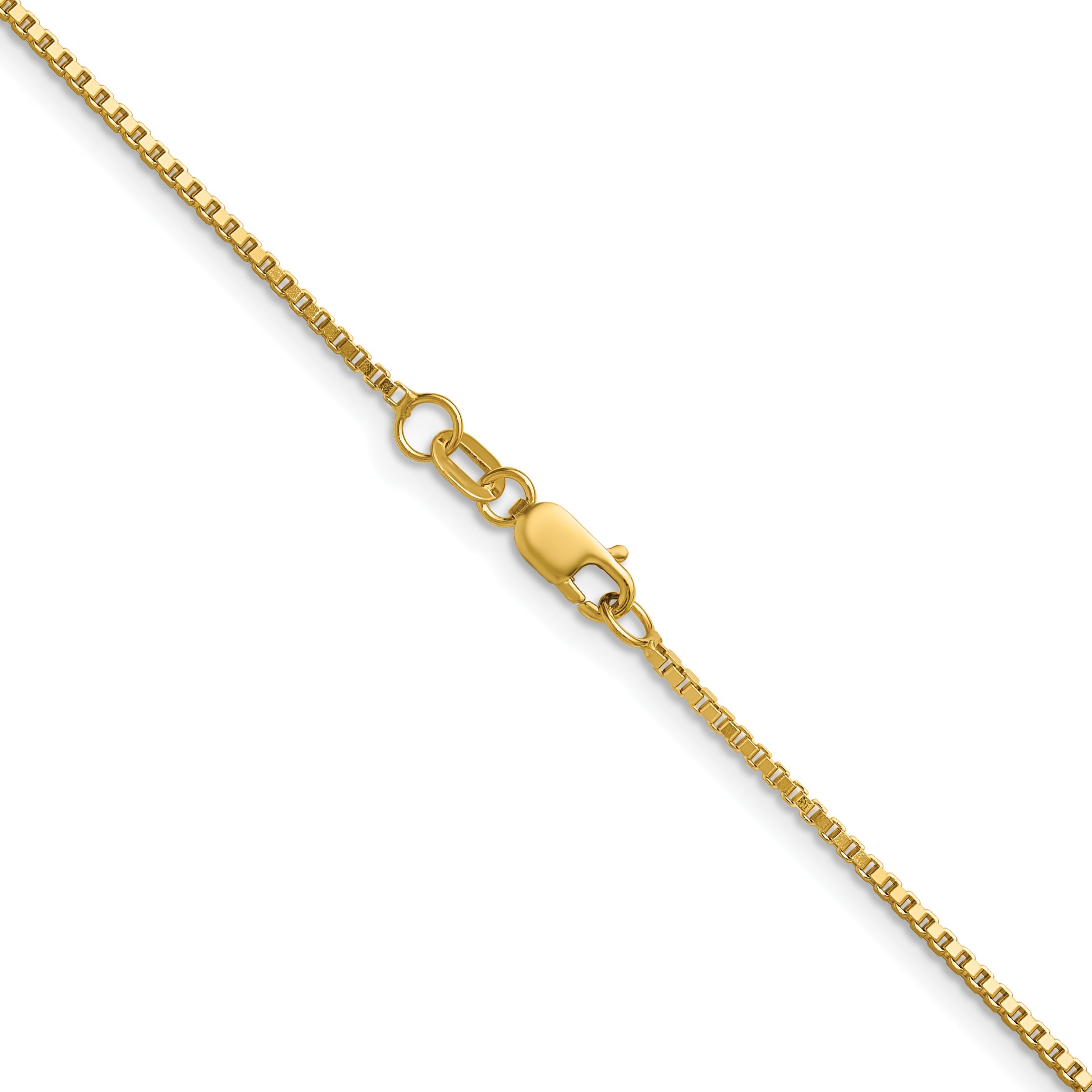 16 Inch 10K Yellow Gold 1.1mm Box Chain Necklace