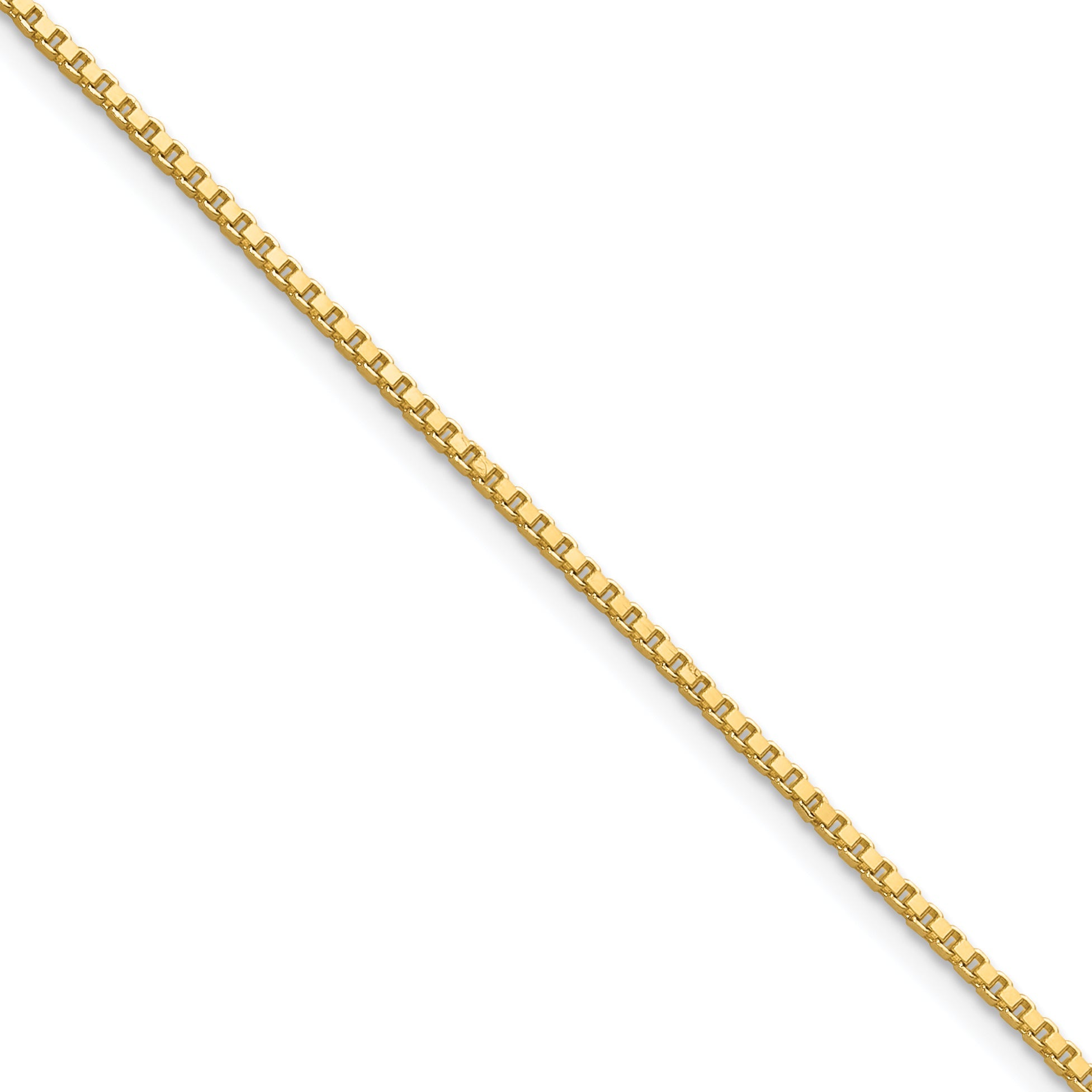 2 Inch 10K Yellow Gold 1.1mm Box Chain Necklace